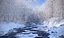 mysterious winter river 3D model