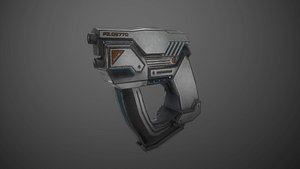 weapon pistol blaster Sci fi package low poly number 7
