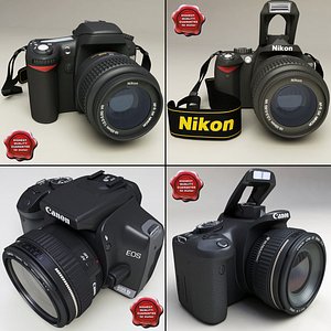 photo cameras v1 3d model