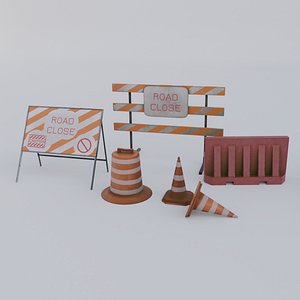 3D Road Blocker model