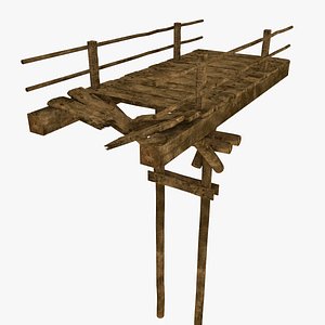Wooden Bridge 3D model