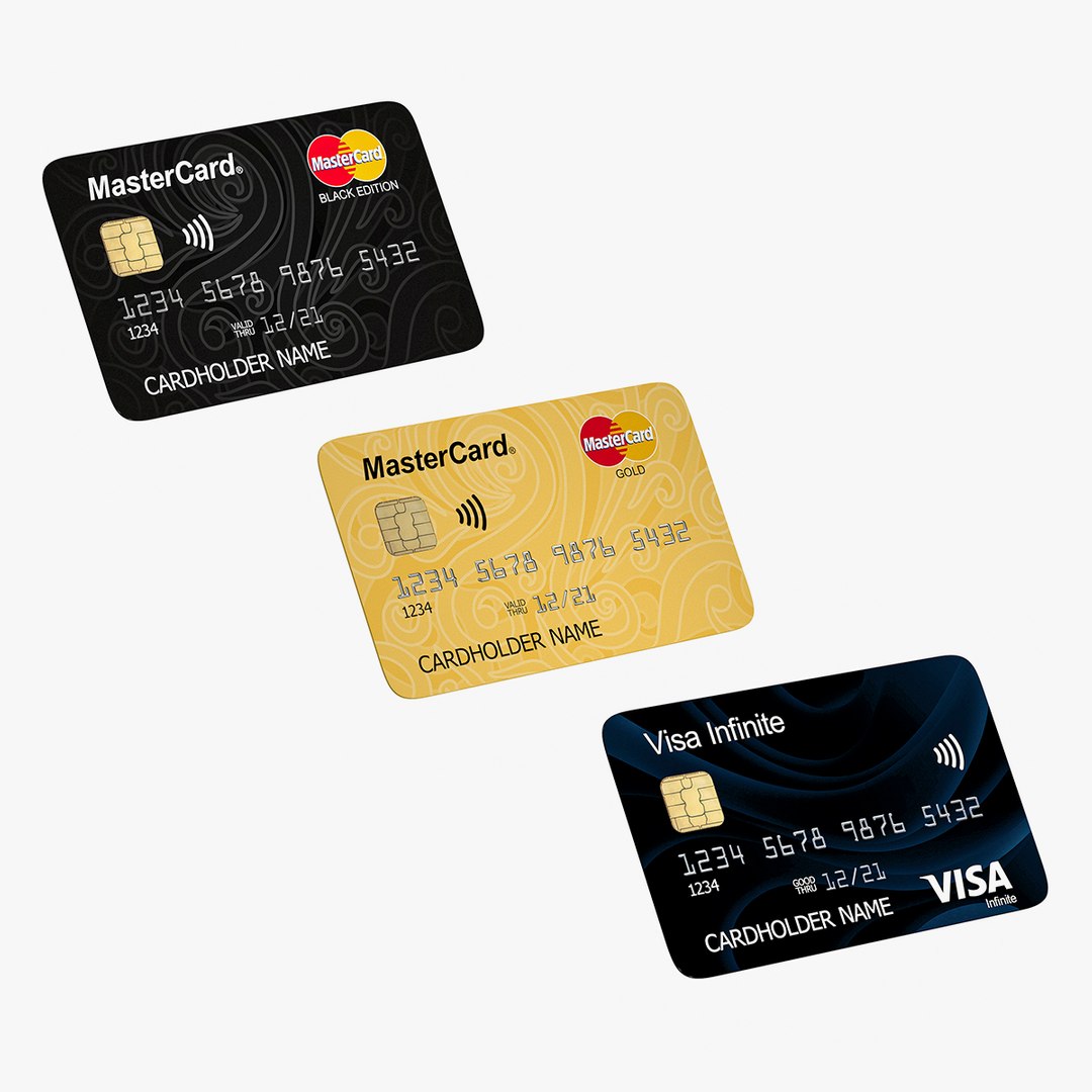 Credit Cards Collection 3D model - TurboSquid 2061786