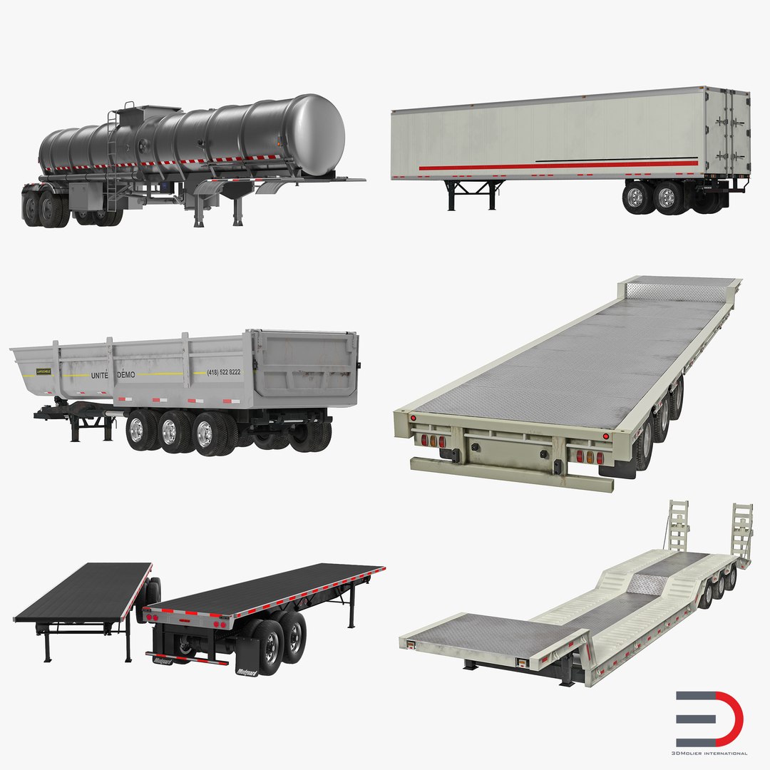 Trailers Collection 3 3D model preview