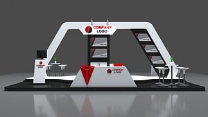 booth 6x8 black red