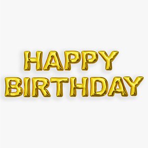 Happy Birthday balloons 3D model