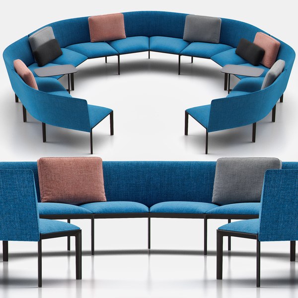 ADD ROUND Sectional Curved Sofa 3D model