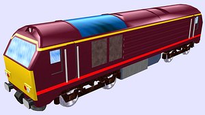 3D diesel locomotive british rail