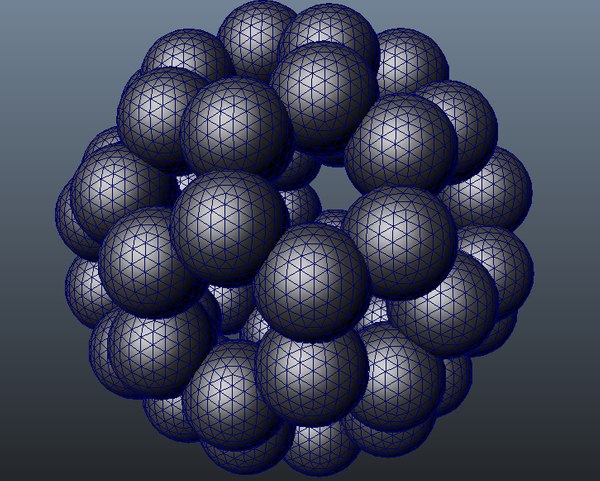 free carbon bucky ball 3d model