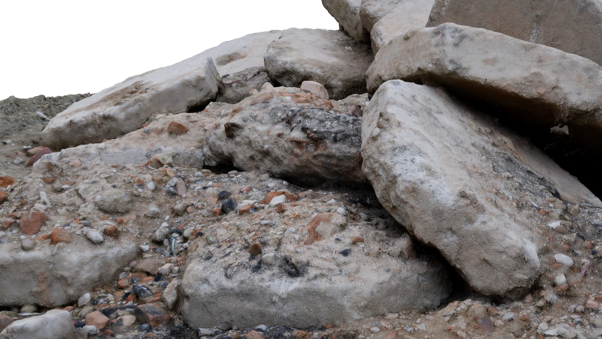 Concrete rubble RAW Scan 3D model - TurboSquid 1764482