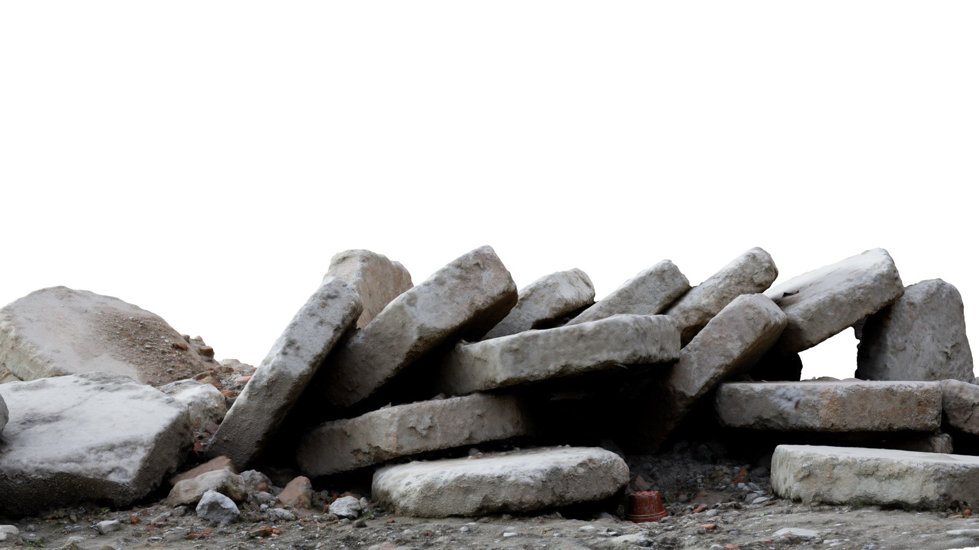 Concrete rubble RAW Scan 3D model - TurboSquid 1764482