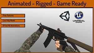 Animated FPS Arms Game Ready Low Poly