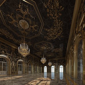 classic interior room 3D model