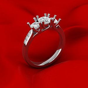 luxury engagement ring 3 3D