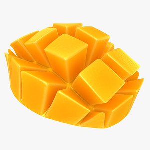 realistic mango slice 3D