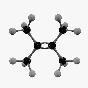 Tetramethyl Ethylene Molecule 3D model