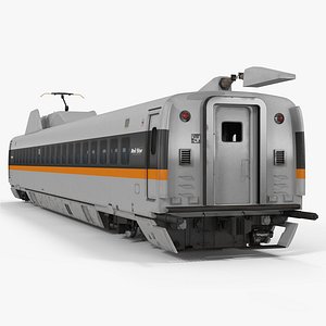 Bullet Train Passenger Car Rail Star 3D Model