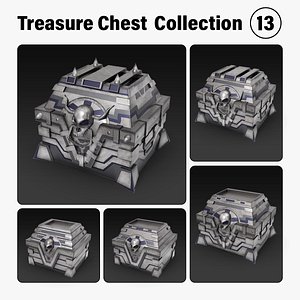 3D Low Poly Treasure Chest Collection - Set 13