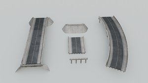 Overpass Bridge 3D model