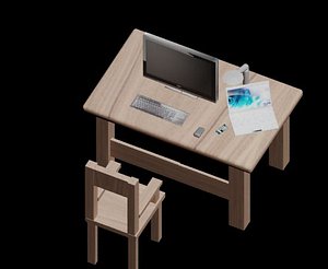 3d model office lot componement