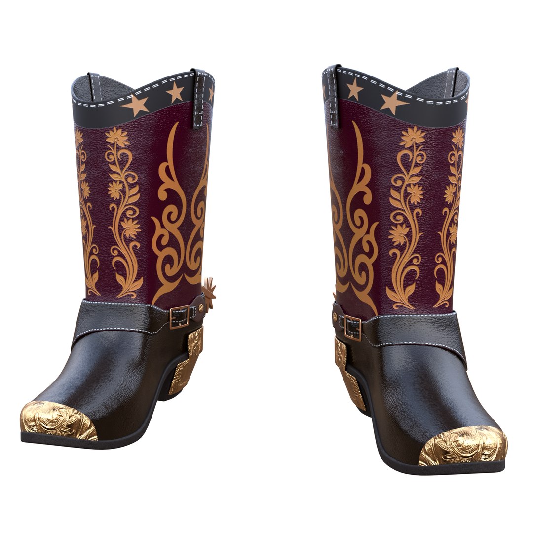 Five Western Cowboy Boots Collection PBR Game Ready 3D Models 3D model https://p.turbosquid.com/ts-thumb/Wj/bBJ3Hh/yS/image/png/1782633830/1920x1080/fit_q87/26c8989492cb3f7a21156752a8e8176af915569a/image.jpg