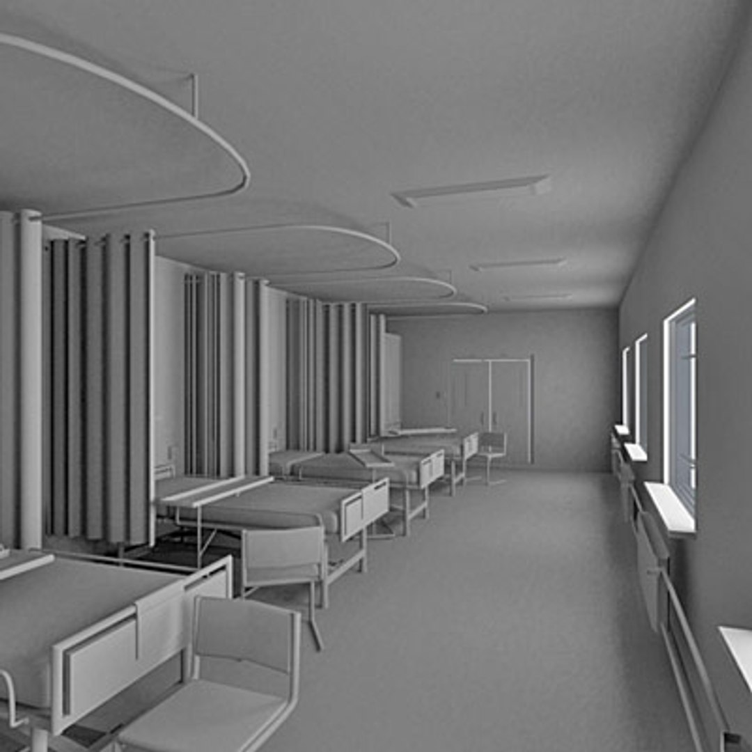 3d Model Ward Hospital