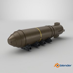 3D MK-17 Thermonuclear Bomb in Shipping Trolley