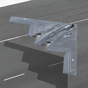 3D B 2 Spirit Jet Bomber Takeoff Animated Rigged model