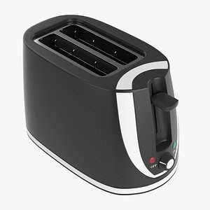 Electric modern toaster black 3D model