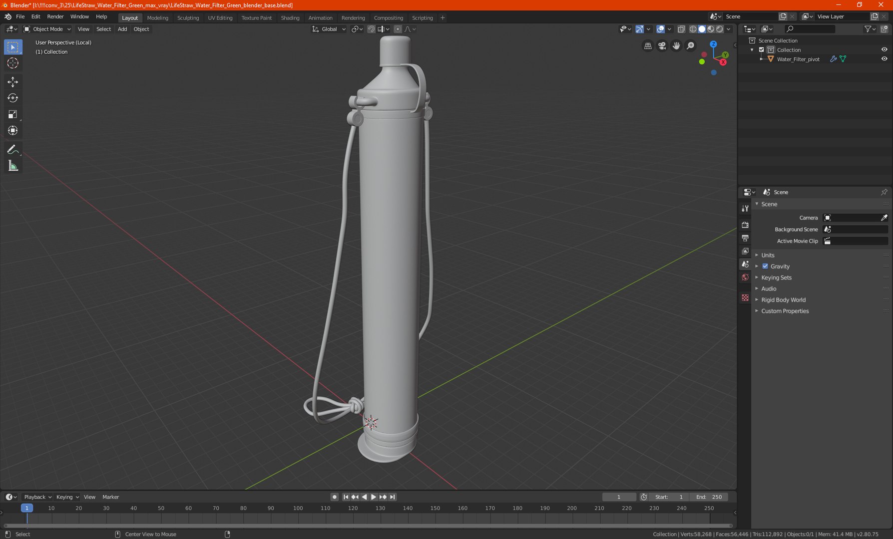 LifeStraw Water Filter Model - TurboSquid 1953351