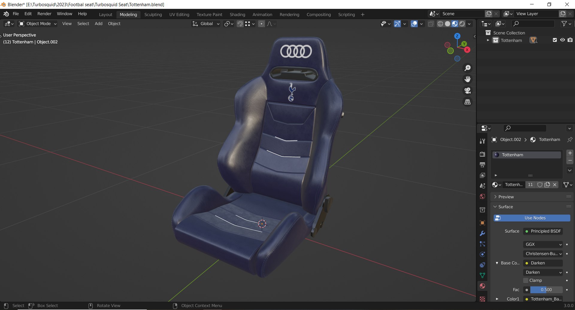 Tottenham Hotspur Stadium Football Stadium Coaching Seat 3D Model ...
