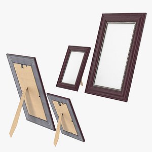 red wood rectangle photo 3D model