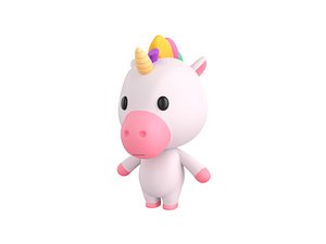 3D unicorn character model