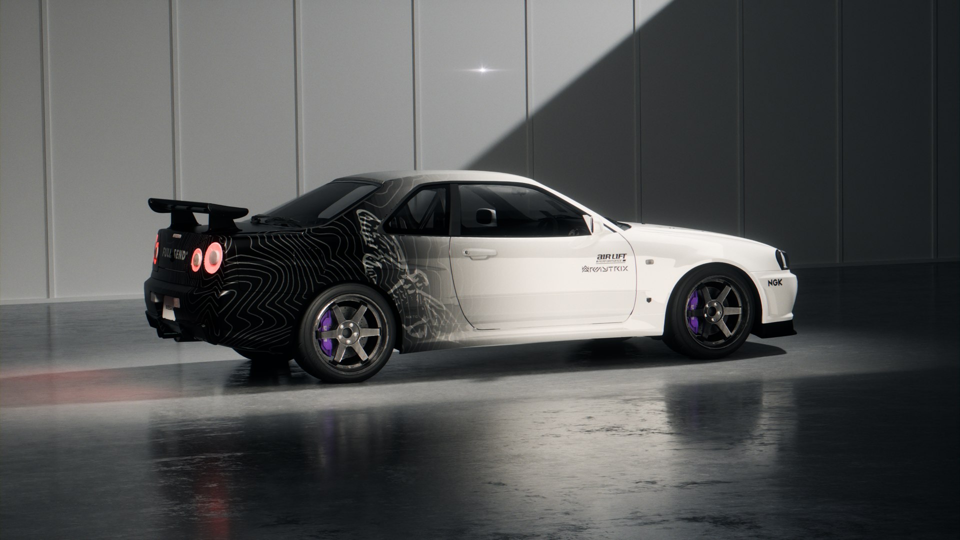 3D Nissan GT-R R34 With Custom Paints 3D Model - TurboSquid 2471883