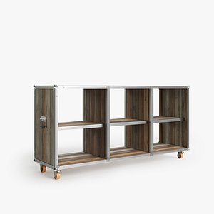 Vintage style Shelf heigth 800 Horizonta with old wood material in Roadie collection by Karpenter