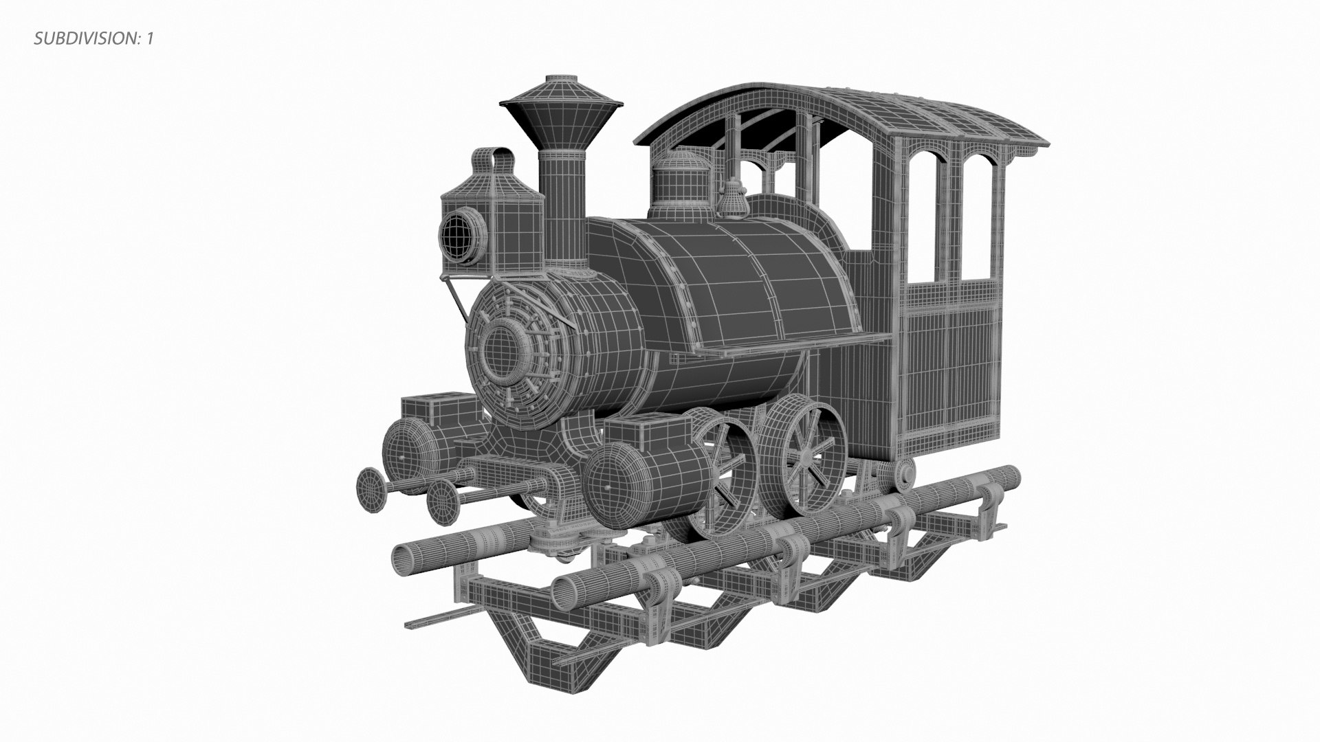 Thunder Mesa Mine Locomotive Train 3D - TurboSquid 2252510