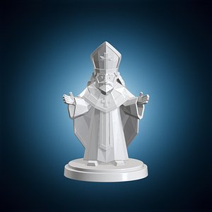 Geometric Saint Nicholas Bishop 3D Print Model model