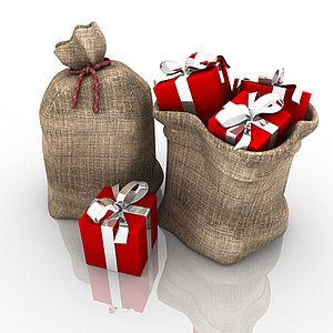 Santa Xmas Present Set