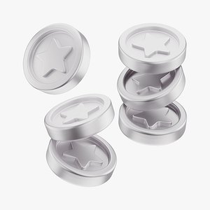 Coin Star Icons Mini Pack 3D model