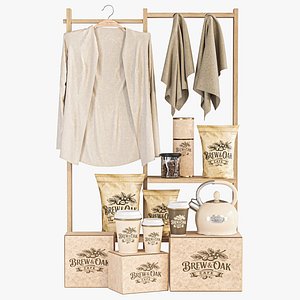 3D Merchandise set for coffee shops model