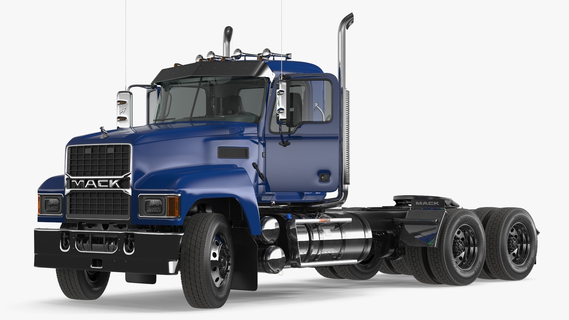 3D Mack Medium Duty Truck Blue Rigged - TurboSquid 2297327