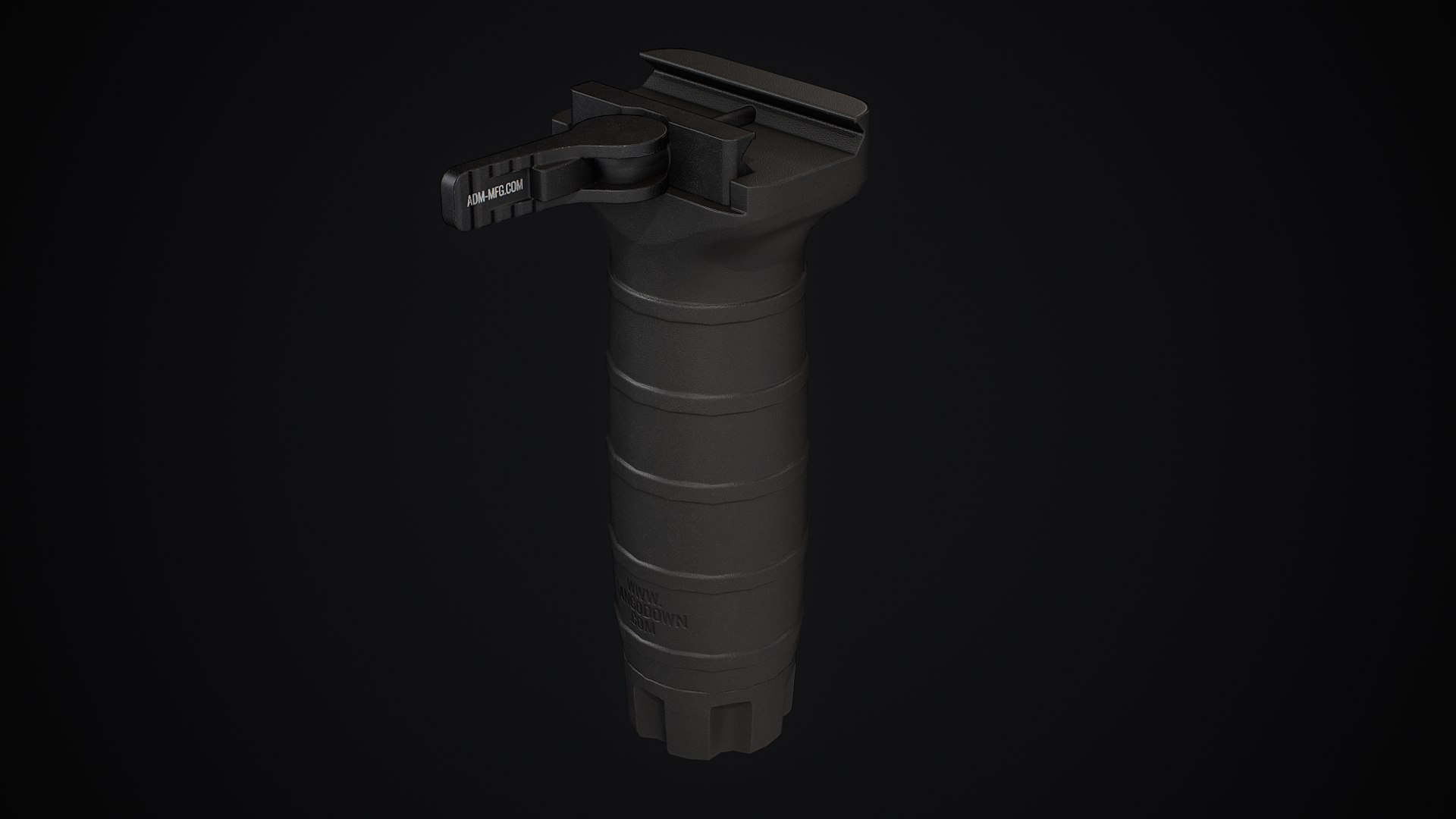 Foregrip TangoDown Vertical ForeGrip QD 3D model https://p.turbosquid.com/ts-thumb/Wk/C3OScg/T0/r_viewport_002/png/1652337085/1920x1080/fit_q87/e4df5c1a14b8dce38f67a44aa6937fe82e2aba58/r_viewport_002.jpg