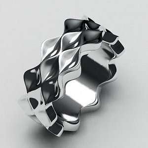 3d wedding band model