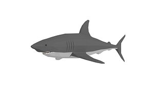 Low Poly Cartoon Shark
