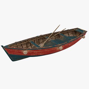 Old fishing boat 3D