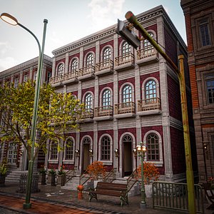 3D MODULAR BUILDING WITH INTERIOR KITBASH 03