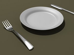 dinner set 3d model