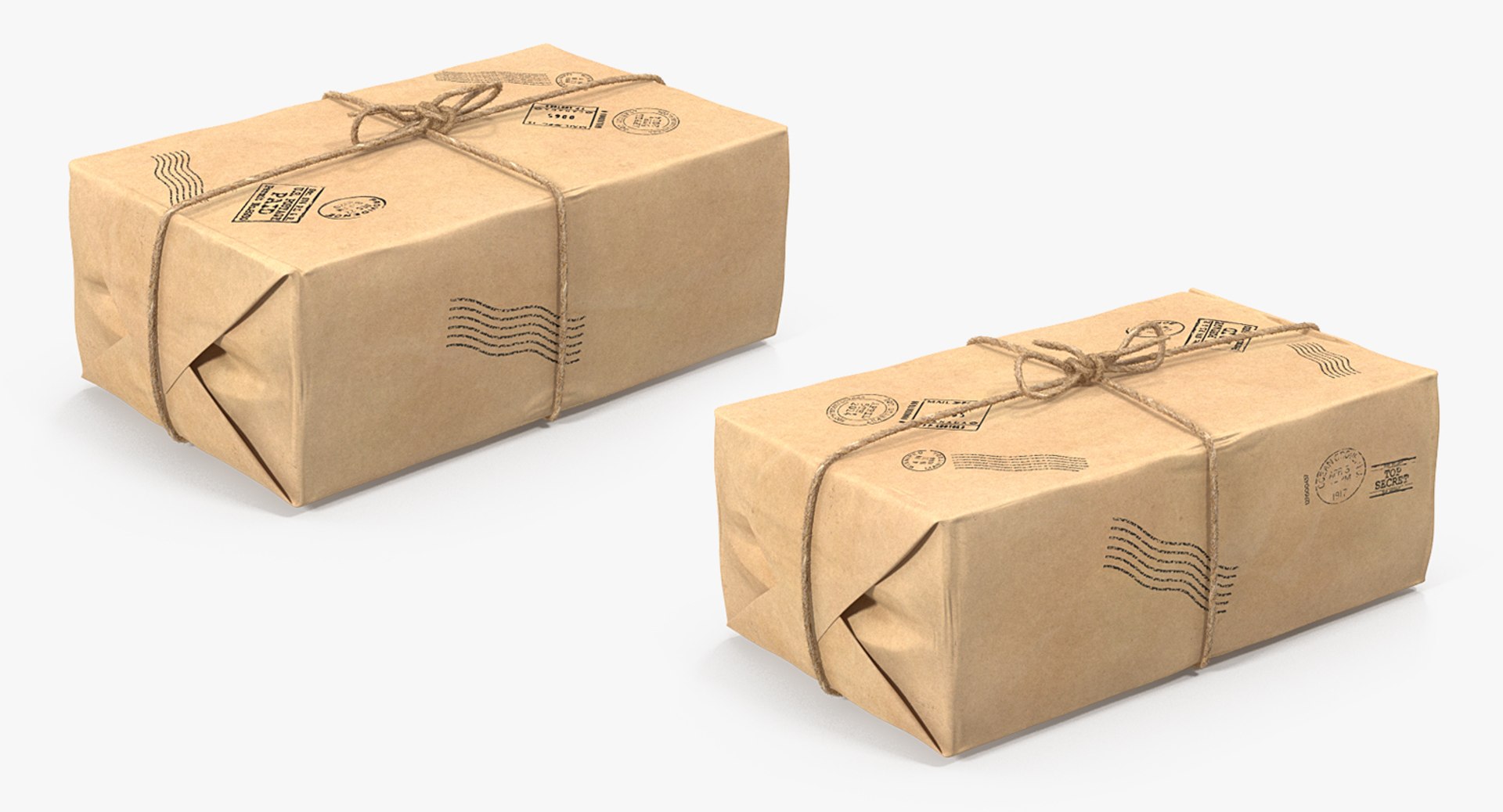 Brown paper mail package 3D model TurboSquid 1416879