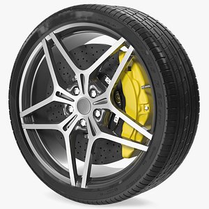 sports car wheel tire model