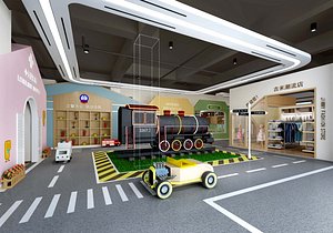 3D Kids Scene Collection - Children Library - Kindergarten - Playroom  Dining Hall- Music Room