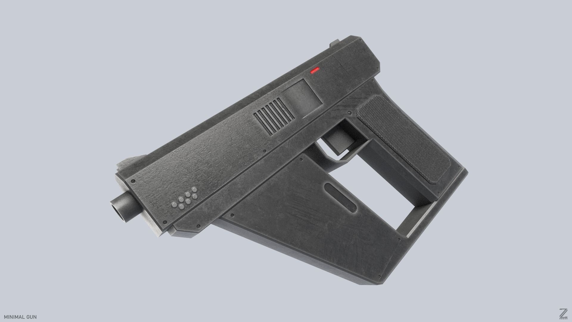 Minimal Gun Model - TurboSquid 2390923